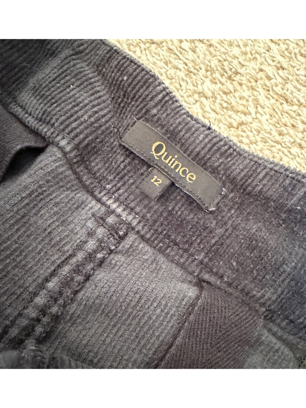 Quince Organic Stretch Corduroy Cropped Wide Leg Pants - Picture 4 of 6